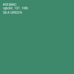 #3E896C - Sea Green Color Image