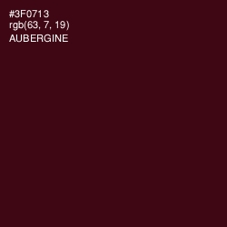 #3F0713 - Aubergine Color Image