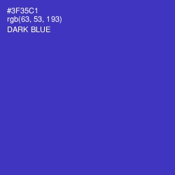 #3F35C1 - Dark Blue Color Image