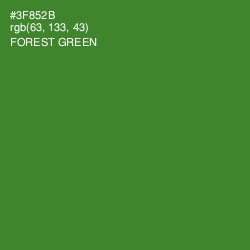 #3F852B - Forest Green Color Image