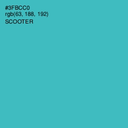 #3FBCC0 - Scooter Color Image