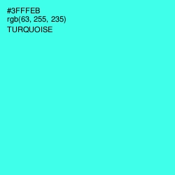 #3FFFEB - Turquoise Color Image