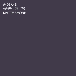 #403A4B - Matterhorn Color Image