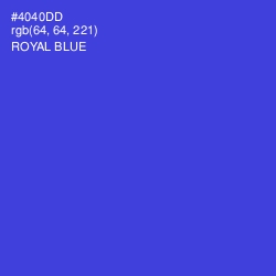 #4040DD - Royal Blue Color Image