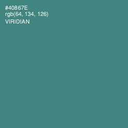 #40867E - Viridian Color Image