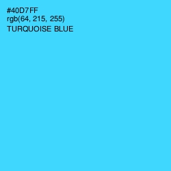 #40D7FF - Turquoise Blue Color Image