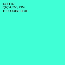 #40FFD7 - Turquoise Blue Color Image