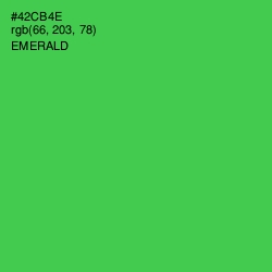 #42CB4E - Emerald Color Image