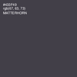 #433F49 - Matterhorn Color Image