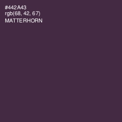 #442A43 - Matterhorn Color Image