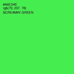 #46ED4E - Screamin' Green Color Image