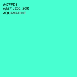 #47FFD1 - Aquamarine Color Image