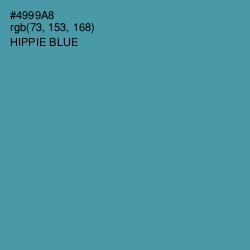 #4999A8 - Hippie Blue Color Image