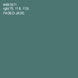 #4B7671 - Faded Jade Color Image