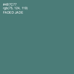 #4B7C77 - Faded Jade Color Image