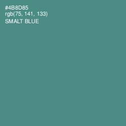 #4B8D85 - Smalt Blue Color Image