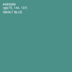 #4B9089 - Smalt Blue Color Image