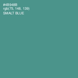#4B948B - Smalt Blue Color Image
