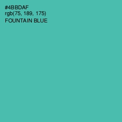 #4BBDAF - Fountain Blue Color Image