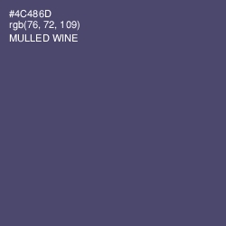 #4C486D - Mulled Wine Color Image
