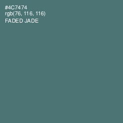 #4C7474 - Faded Jade Color Image