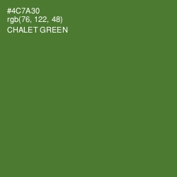 #4C7A30 - Chalet Green Color Image