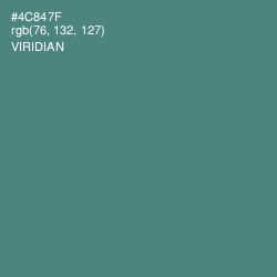 #4C847F - Viridian Color Image