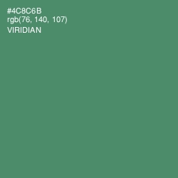 #4C8C6B - Viridian Color Image