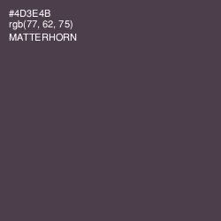 #4D3E4B - Matterhorn Color Image