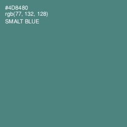 #4D8480 - Smalt Blue Color Image