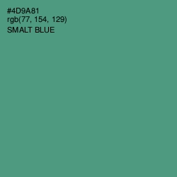 #4D9A81 - Smalt Blue Color Image