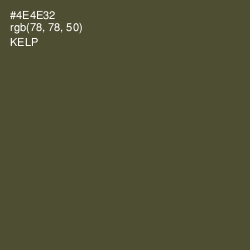 #4E4E32 - Kelp Color Image