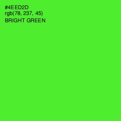 #4EED2D - Bright Green Color Image