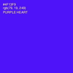 #4F13F9 - Purple Heart Color Image