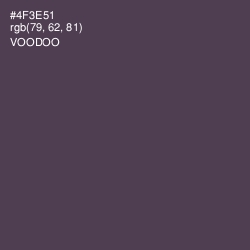 #4F3E51 - Voodoo Color Image