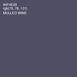 #4F4E65 - Mulled Wine Color Image