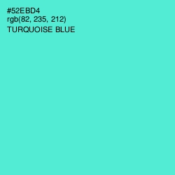#52EBD4 - Turquoise Blue Color Image