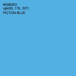 #53B0E3 - Picton Blue Color Image