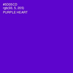 #5D05CD - Purple Heart Color Image