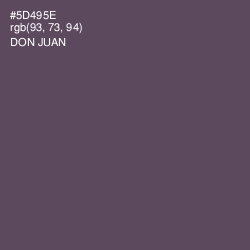 #5D495E - Don Juan Color Image