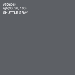 #5D6064 - Shuttle Gray Color Image
