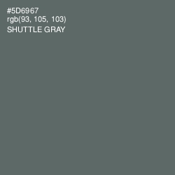 #5D6967 - Shuttle Gray Color Image