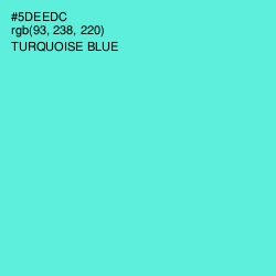 #5DEEDC - Turquoise Blue Color Image