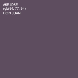 #5E4D5E - Don Juan Color Image
