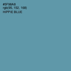 #5F98A8 - Hippie Blue Color Image