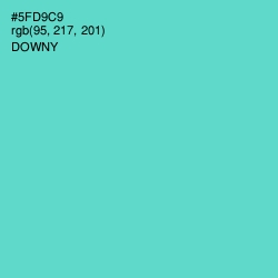 #5FD9C9 - Downy Color Image