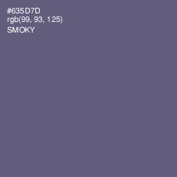 #635D7D - Smoky Color Image