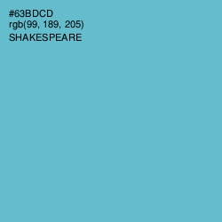 #63BDCD - Shakespeare Color Image