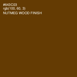 #643C03 - Nutmeg Wood Finish Color Image