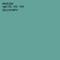 #64A39A - Sea Nymph Color Image